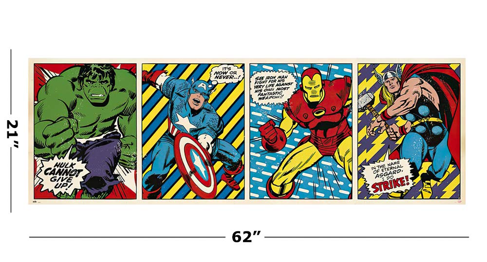 Amazon.com: POSTER STOP ONLINE Marvel's The Avengers - Retro